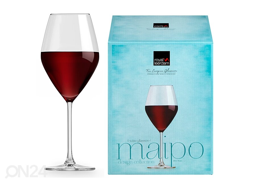 Taurės vynui Maipo (4 vnt) 470 ml цена и информация | Taurės, puodeliai, ąsočiai | pigu.lt