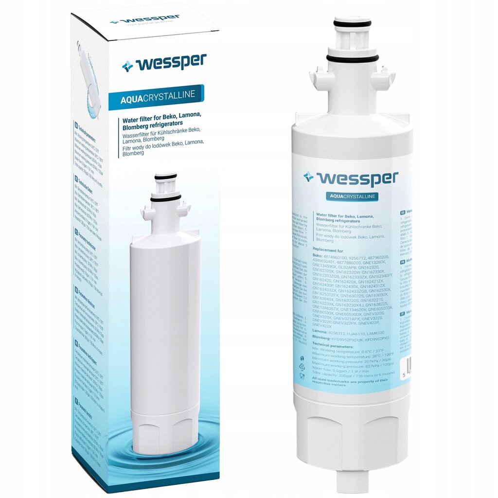 Wessper Aqua Crystalline, 1 vnt. цена и информация | Vandens filtrai | pigu.lt