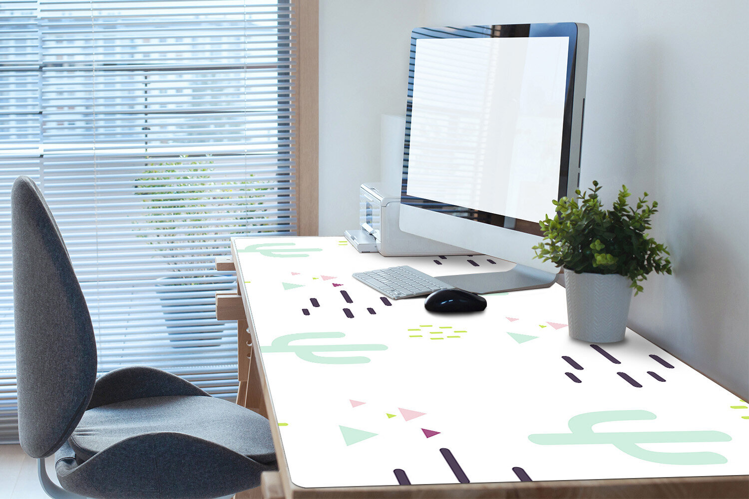 Decormat stalo kilimėlis, kaktusai, 90x45cm kaina ir informacija | Staltiesės, servetėlės | pigu.lt