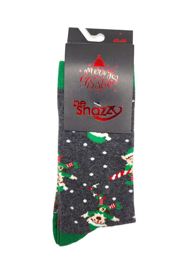 Kalėdinės kojinės unisex be Snazzy SKCH-01, pilkos kaina ir informacija | Vyriškos kojinės | pigu.lt
