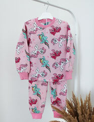 Pižama mergaitėms Rožinis vienaragis, rožinė kaina ir informacija | Pižamos, chalatai mergaitėms | pigu.lt
