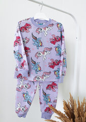 Pižama su pašiltinimu "Violetinis vienaragis" kaina ir informacija | Pižamos, chalatai mergaitėms | pigu.lt