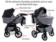 Universalus vežimėlis 3 in 1 GaGaDumi Boston Travel System kaina ir informacija | Vežimėliai | pigu.lt