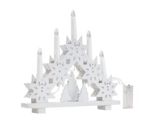 Medinis LED kalėdinis žvakių laikiklis kaina ir informacija | Kalėdinės dekoracijos | pigu.lt