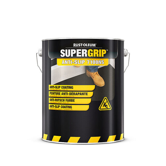 Neslystantys grindų dažai Rust-Oleum Supergrip 7100NS juodos spalvos цена и информация | Dažai | pigu.lt