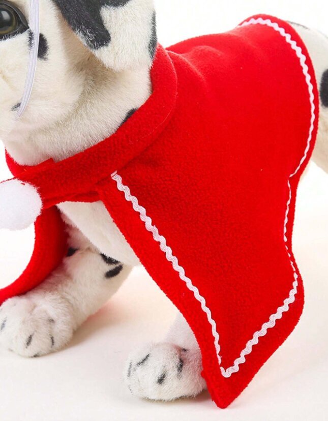 Šuns kostiumų komplektas, 18x37 cm, raudonas цена и информация | Drabužiai šunims | pigu.lt