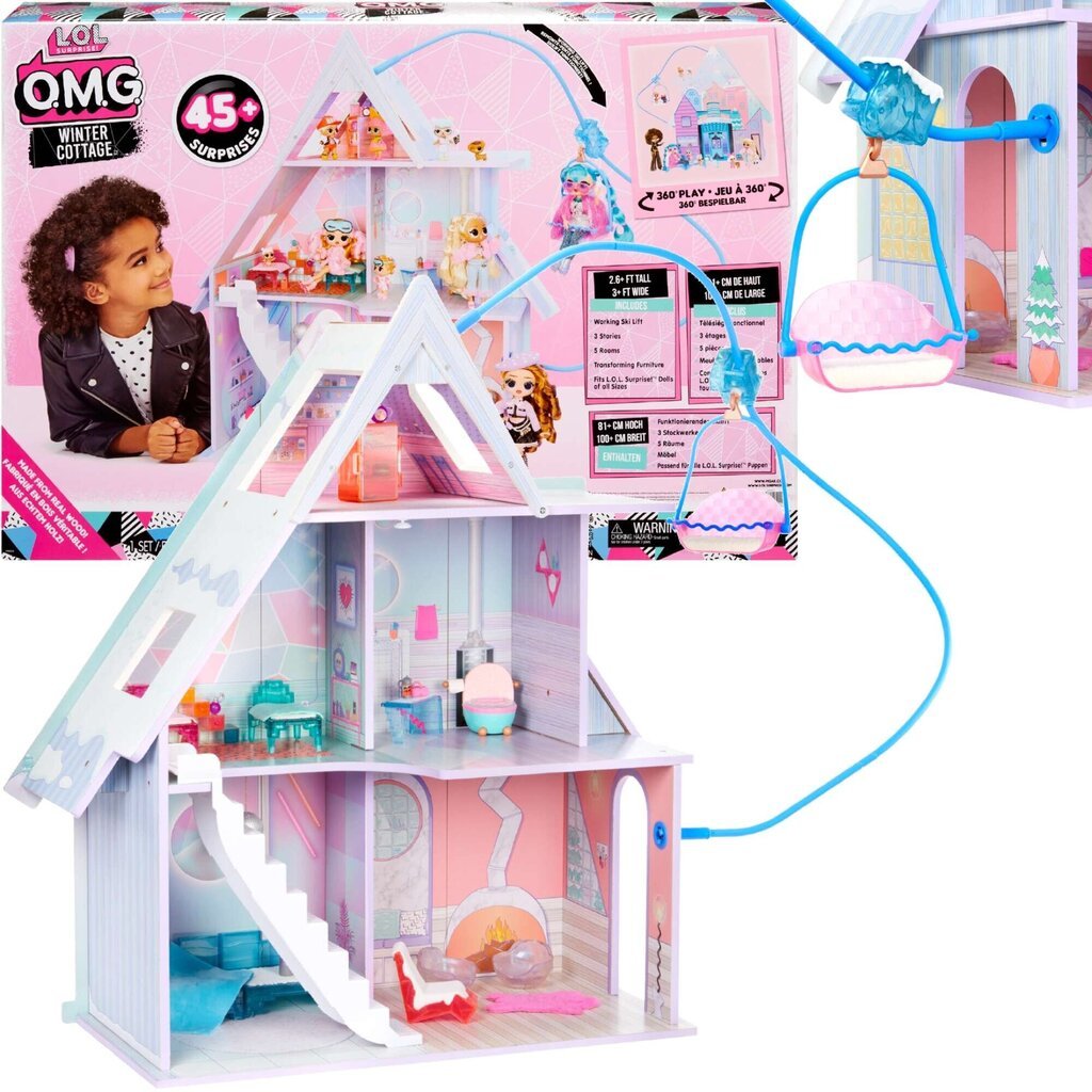 Medinis lėlių žiemos namelis L.O.L Surprise kaina ir informacija | Žaislai mergaitėms | pigu.lt