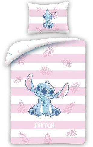 Vaikiškas patalynės komplektas Disney Lilo and Stitch Pink, 140×200, 2 dalių kaina ir informacija | Patalynė kūdikiams, vaikams | pigu.lt