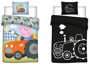 Vaikiškas patalynės komplektas Peppa Pig, 140x200, 2 dalių kaina ir informacija | Patalynė kūdikiams, vaikams | pigu.lt