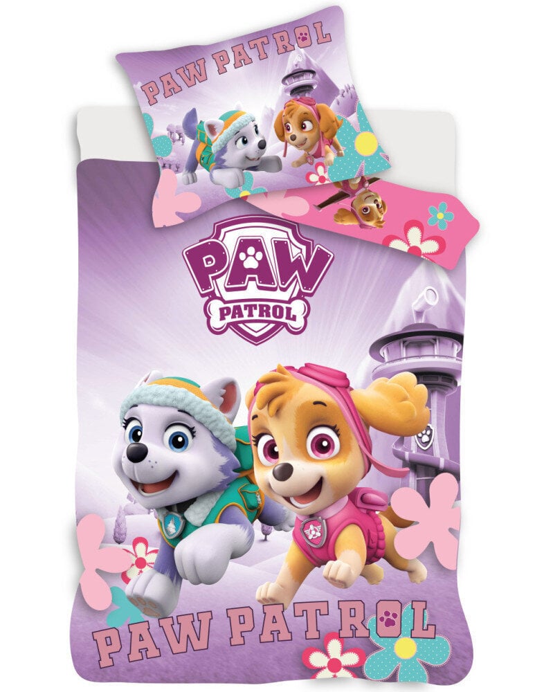 Vaikiškas patalynės komplektas Paw Patrol Purple, 100×135, 3 dalių цена и информация | Patalynė kūdikiams, vaikams | pigu.lt