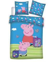 Vaikiškas patalynės komplektas Peppa Pig Travel, 100×135, 2 dalių kaina ir informacija | Patalynė kūdikiams, vaikams | pigu.lt