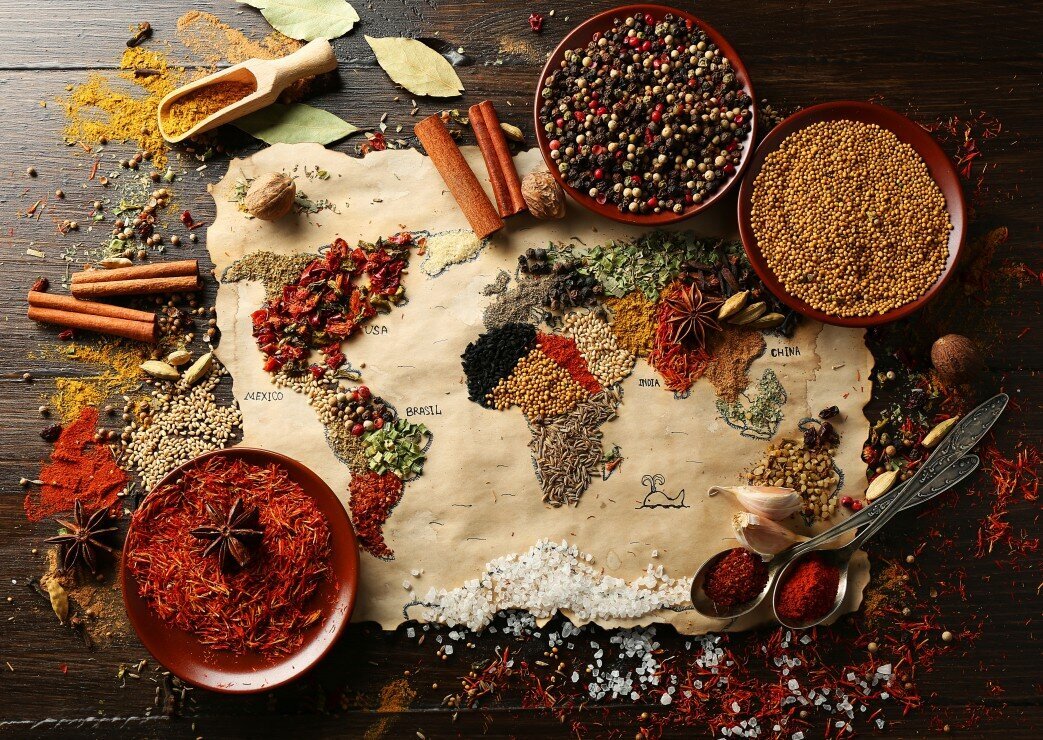 Dėlionė World map in Spices, 1000 d. цена и информация | Dėlionės (puzzle) | pigu.lt