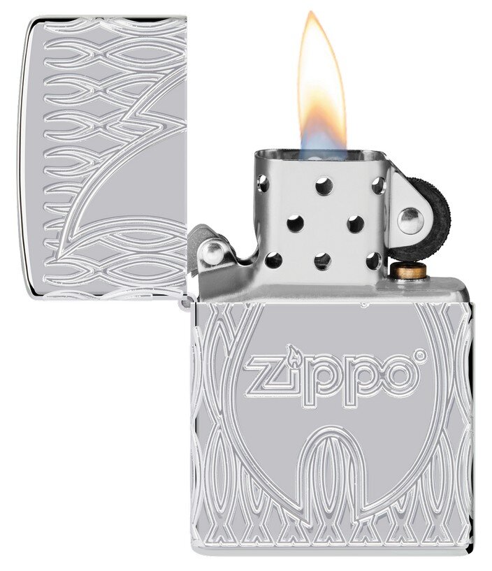 Žiebtuvėlis Zippo 48838 Armor® Zippo Flame Design kaina ir informacija | Žiebtuvėliai ir priedai | pigu.lt