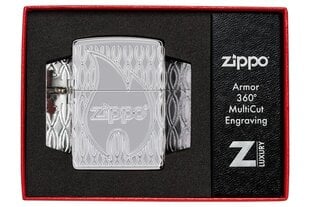 Žiebtuvėlis Zippo 48838 Armor® Zippo Flame Design kaina ir informacija | Žiebtuvėliai ir priedai | pigu.lt