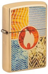 Žiebtuvėlis Zippo 48729 Elements of Earth Design kaina ir informacija | Žiebtuvėliai ir priedai | pigu.lt