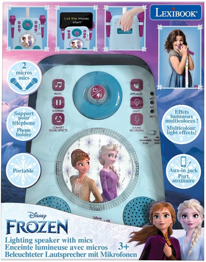 Karaoke sistema vaikams Lexibook Frozen mėlyna kaina ir informacija | Lavinamieji žaislai | pigu.lt