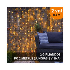 Kalėdinė girlianda, Lempučių užuolaida, 400 LED, 4x2 m kaina ir informacija | Girliandos | pigu.lt