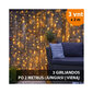 Kalėdinė girlianda, Lempučių užuolaida, 600 LED, 6x2 m цена и информация | Girliandos | pigu.lt