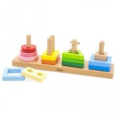 Деревянный геометрический сортер VIGA цена и информация | Игрушки для малышей | pigu.lt