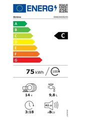 Ströme DW63A03D/01IX цена и информация | Посудомоечные машины | pigu.lt