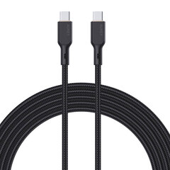 Cable Aukey CB-KCC101 USB-C to USB-C 1m (black) цена и информация | Кабели для телефонов | pigu.lt