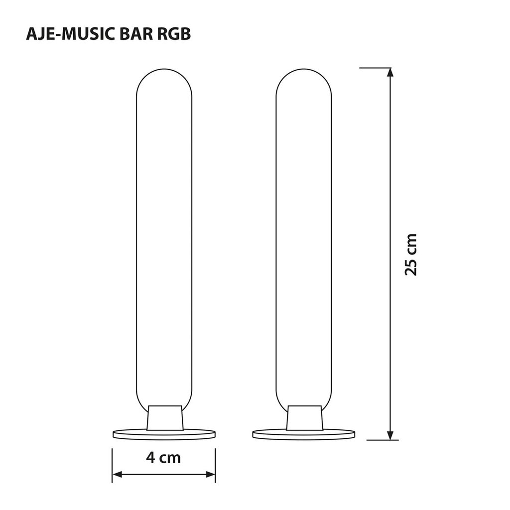 Activejet AJE-MUSIC BAR RGB LED muzikos šviesa kaina ir informacija | Staliniai šviestuvai | pigu.lt