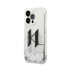 Чехол Karl Lagerfeld Glitter Logo для iPhone 14 Pro Max (6,7″), позрачный/серебряный цена и информация | Чехлы для телефонов | pigu.lt