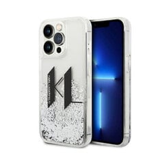 Чехол Karl Lagerfeld Glitter Logo для iPhone 14 Pro Max (6,7″), позрачный/серебряный цена и информация | Чехлы для телефонов | pigu.lt