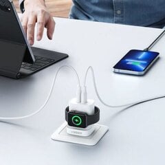 VEGER USB + Type-C + Apple Watch PD 25W, белый цена и информация | Аксессуары для смарт-часов и браслетов | pigu.lt