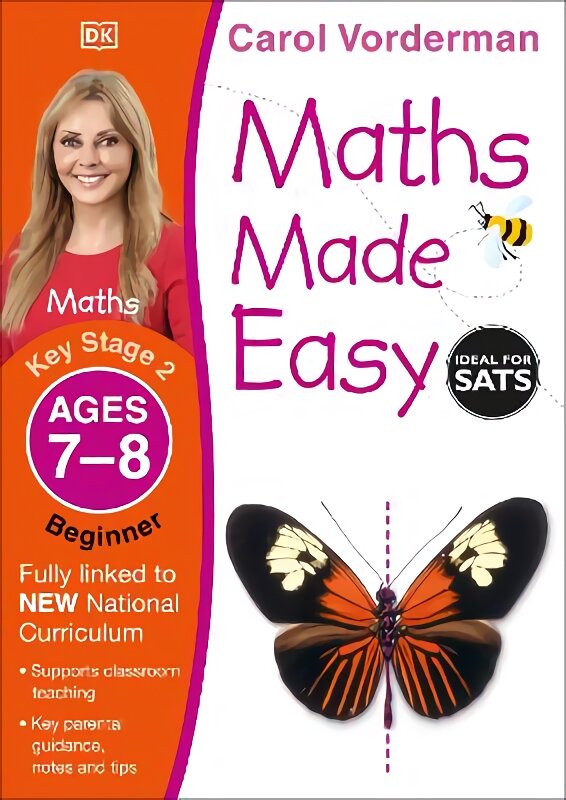 Maths Made Easy: Beginner, Ages 7-8 (Key Stage 2): Supports the National Curriculum, Maths Exercise Book kaina ir informacija | Knygos paaugliams ir jaunimui | pigu.lt