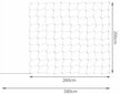 Vandeniui atspari lauko girlianda Tinklas, 160 LED, 5.8 m, šalta balta цена и информация | Girliandos | pigu.lt