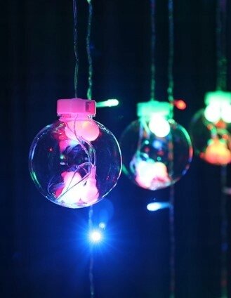 Vandeniui atspari lauko girlianda Lemputės burbulai, 108 LED, 5.15 m, daugiaspalvė kaina ir informacija | Girliandos | pigu.lt