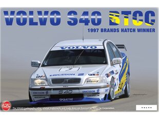 Сборная пластиковая модель. NuNu - Volvo S40 BTCC 1997 Brands Hatch Winner, 1/24, 24034 цена и информация | Конструкторы и кубики | pigu.lt