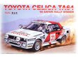 Surenkamas modelis Toyota Celica TA64 1985 Safari Rally Winner NuNu, 24038 kaina ir informacija | Konstruktoriai ir kaladėlės | pigu.lt