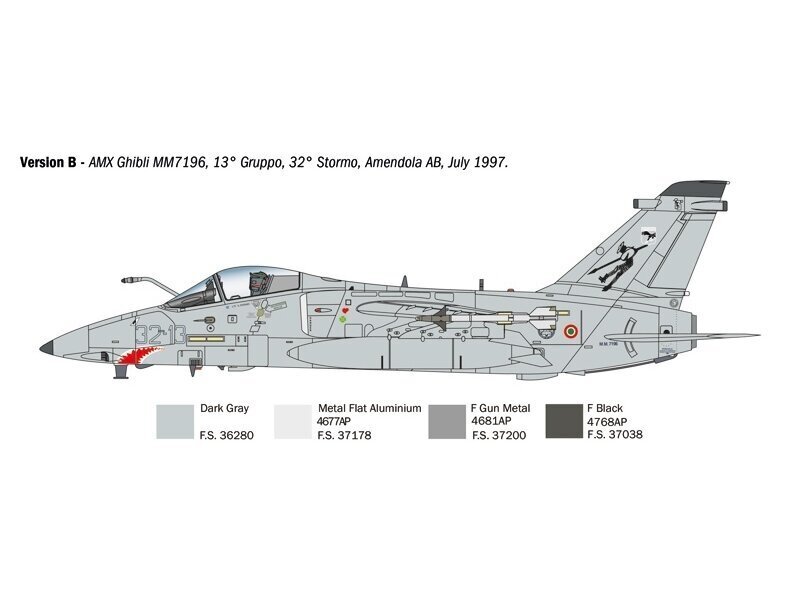 Konstruktorius Italeri AMX Ghibli Plane kaina ir informacija | Konstruktoriai ir kaladėlės | pigu.lt