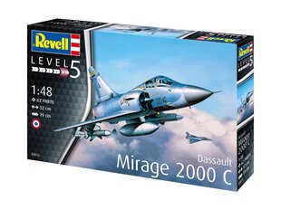 Сборная пластиковая модель. Revell - Dassault Mirage 2000C, 1/48, 03813 цена и информация | Конструкторы и кубики | pigu.lt