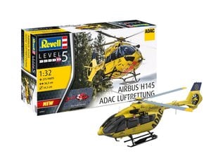 Сборная пластиковая модель. Revell -  Eurocopter H 145 ADAC/REGA, 1/32, 04969 цена и информация | Конструкторы и кубики | pigu.lt