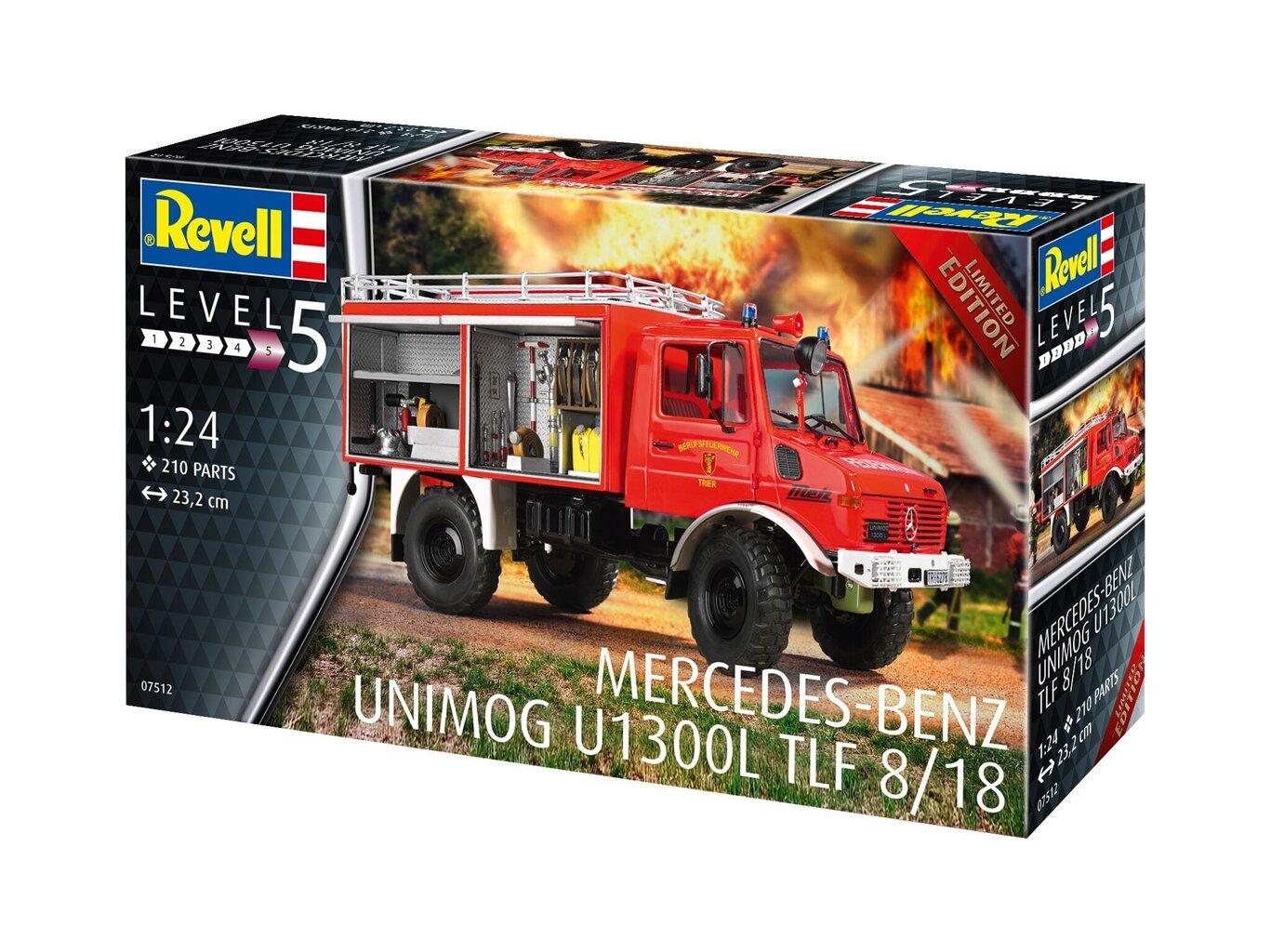 Surenkamas modelis Mercedes-Benz Unimog U 1300 TLF 8/18 Revell, 07512 kaina ir informacija | Konstruktoriai ir kaladėlės | pigu.lt