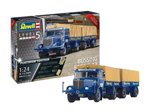 Сборная пластиковая модель. Revell - Büssing 8000 S 13 & Trailer Platinum Edition, 1/24, 07580 цена и информация | Конструкторы и кубики | pigu.lt