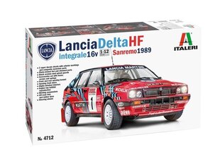 Сборная пластиковая модель. Italeri - Lancia Delta HF Integrale Sanremo 1989, 1/12, 4712 цена и информация | Конструкторы и кубики | pigu.lt