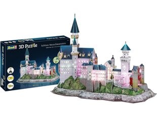 Revell - 3D Puzzle Neuschwanstein Castle - LED Edition, 00151 цена и информация | Пазлы | pigu.lt