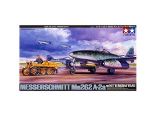 Surenkamas modelis Tamiya Messerschmitt Me 262 A-2a w/Kettenkraftrad, 1/48, 25215 цена и информация | Конструкторы и кубики | pigu.lt