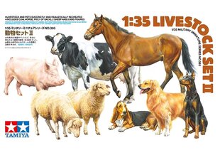 Surenkamas modelis Livestock Set II Tamiya, 1/35, 35385 kaina ir informacija | Konstruktoriai ir kaladėlės | pigu.lt