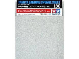 Tamiya - Шлифовальная губка ( на поролоновой основе) с зернистостью - 180, 87161 цена и информация | Принадлежности для рисования, лепки | pigu.lt