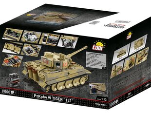 COBI - Конструктор Panzerkampfwagen VI Tiger "131" - Executive Edition, 1/12, 2801 цена и информация | Конструкторы и кубики | pigu.lt