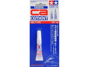 Tamiya - CA Cement Gel Type (CA суперклей, гель), 3г, 87091 цена и информация | Kanceliarinės prekės | pigu.lt