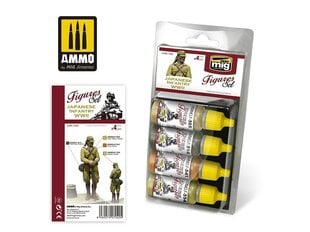 Akrilinių dažų rinkinys Ammo Mig Japanese Infantry, 4 vnt, 7040 kaina ir informacija | Piešimo, tapybos, lipdymo reikmenys | pigu.lt