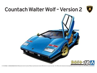 Automobilio konstruktorius Aoshima Lamborghini Countach Walter Wolf Version 2, 1:24, 06383 цена и информация | Конструкторы и кубики | pigu.lt