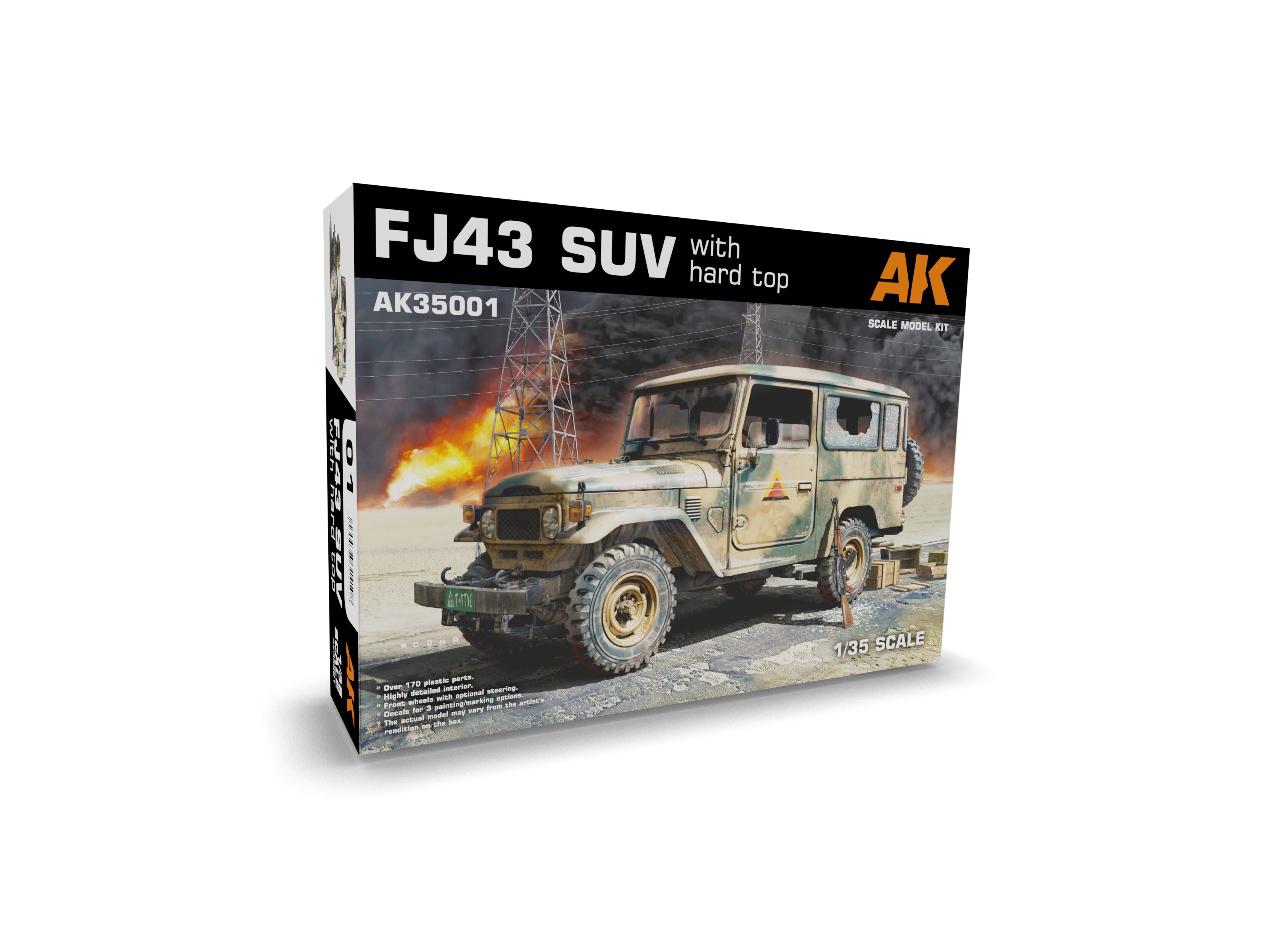 Конструктор AK Interactive Toyota Land Cruiser FJ43 SUV with hard top,  1/35, AK35001 цена | pigu.lt