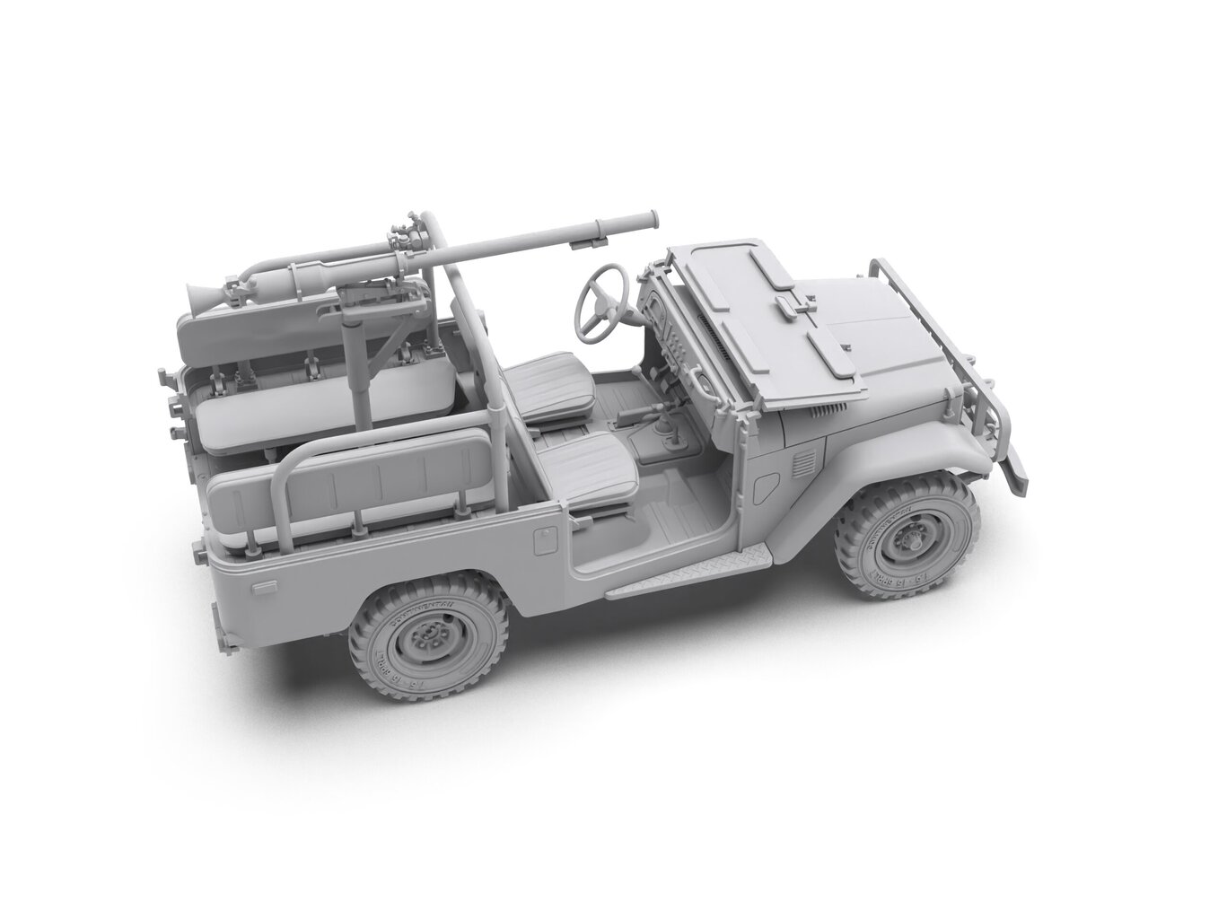 Konstruktorius AK Interactive Toyota Land Cruiser FJ43 Pickup With SPG-9 Recoilless Gun цена и информация | Konstruktoriai ir kaladėlės | pigu.lt